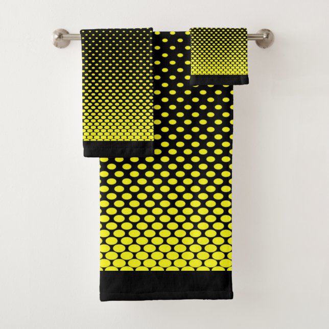 Arrière - plan demi-ton de Polka noir jaune (En situation)