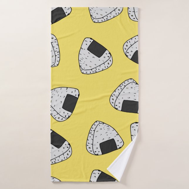 Arrière - plan d'Onigiri (balle de riz japonaise). (Serviette de bain)