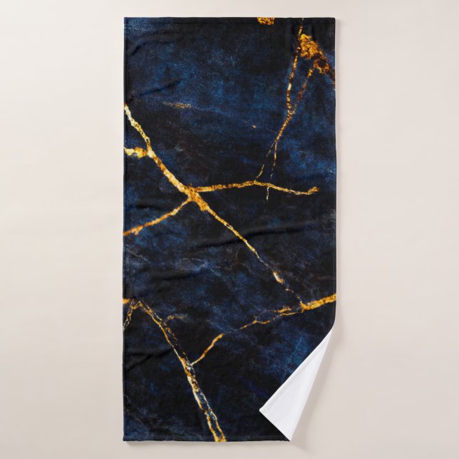 Arrière - plan en marbre bleu, sla en marbre itali (Serviette de bain)