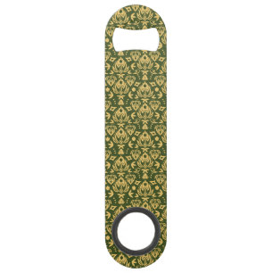 Arrière - plan floral en bois de motif de damass