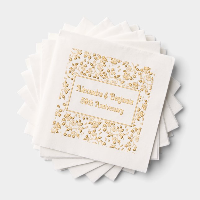Arrière-plan floral pour toutes occasions - 50e an (Insitu (empilé))