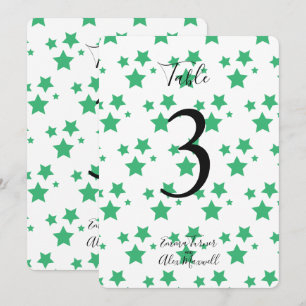 Arrière - plan Green Stars   Cartes de numéro de t