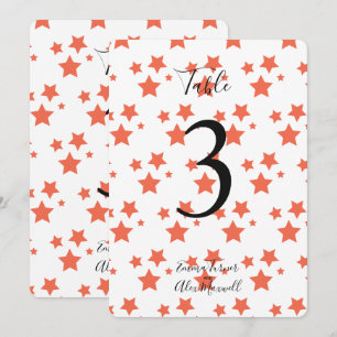 Arrière - plan Orange Stars   Cartes de numéro de 