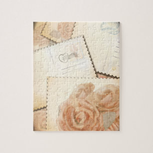 Arrière - plan romantique rétro, puzzle