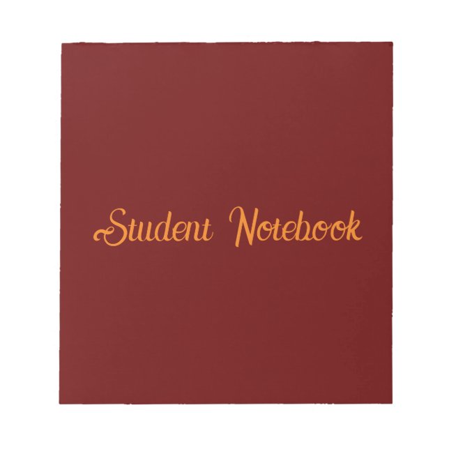 Arrière - plan rouge foncé Carnet étudiant 40 page (Devant)
