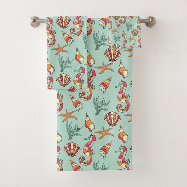 Arrière - plan Seahorse sur Mint Green (En situation)