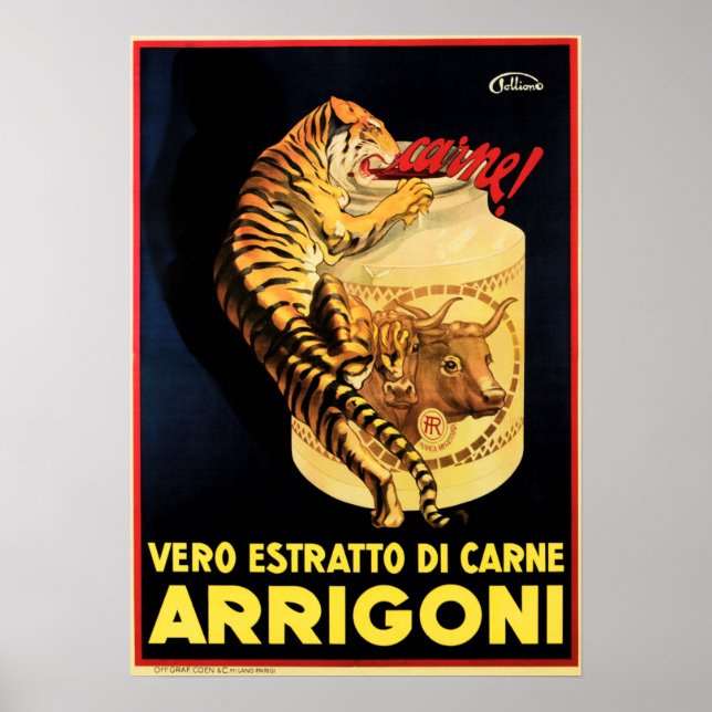ARRIGONI Real Meat Extract Italien Nahrungsergänzu Poster (Vorne)