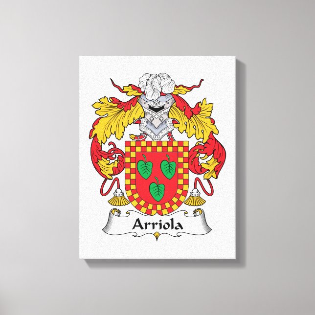 Arriola Familienwappen Leinwanddruck (Vorderseite)