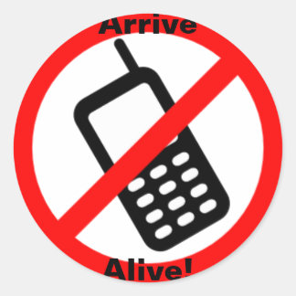 Arrive Alive! Großer Rundaufkleber Runder Aufkleber