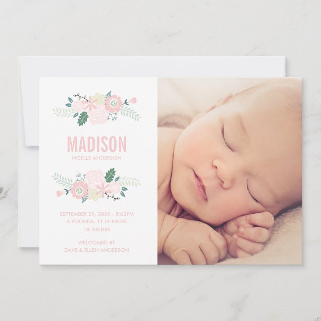 Arrivée douce | Faire-part de naissance (Devant)