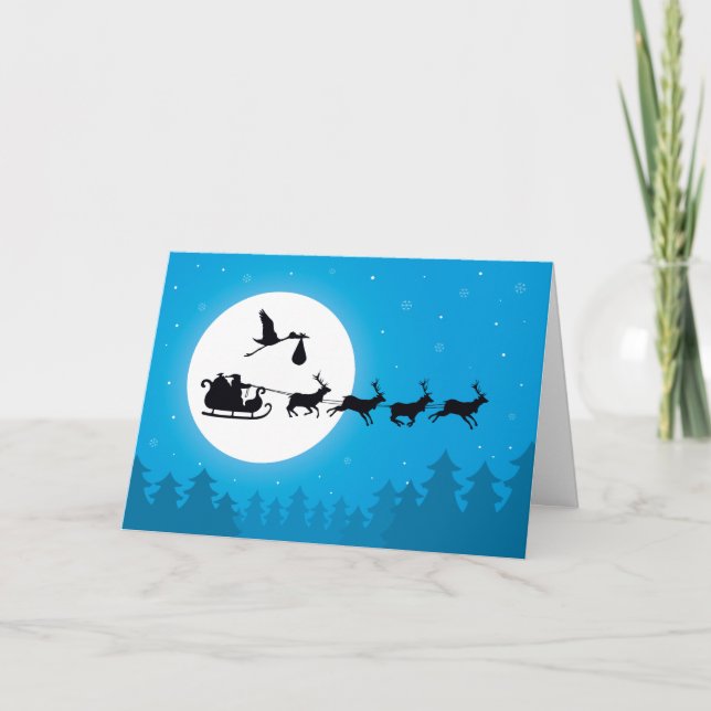 Arrivée en ville Cartes de Noël de grossesse (Devant)