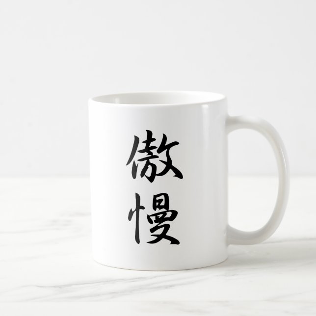 Arroganz-Kanji Kaffeetasse (Rechts)