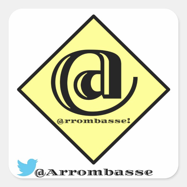 ArrombasseOficial Quadratischer Aufkleber (Vorderseite)