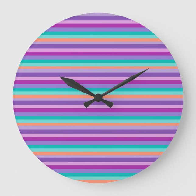 Arrondi (Grand) Métal Horloge (Recto)