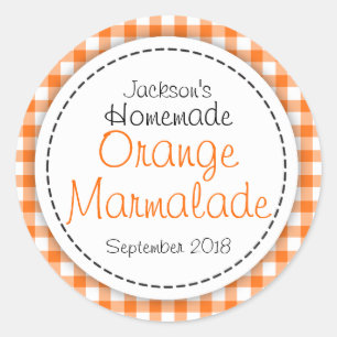Arrondi Orange Marmalade confiture étiquette alime
