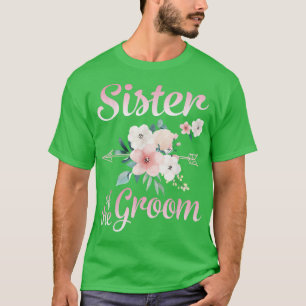 Arrow Blume glückliche Schwester der Groom Bride H T-Shirt