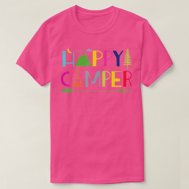 Arrow Camper Happy Summer Camp Camping Geschenk Mä T-Shirt (Design vorne)