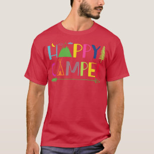 Arrow Camper Happy Summer Camp Camping T-Shirt