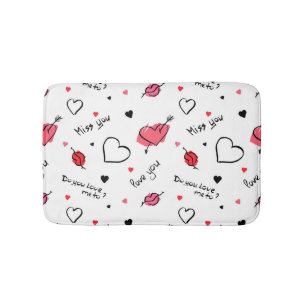 Arrow des Valentins Herz nahtlos Badematte