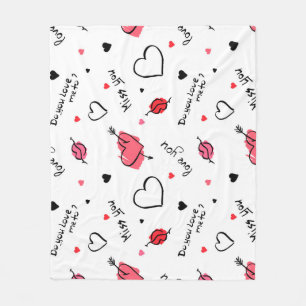 Arrow des Valentins Herz nahtlos Fleecedecke