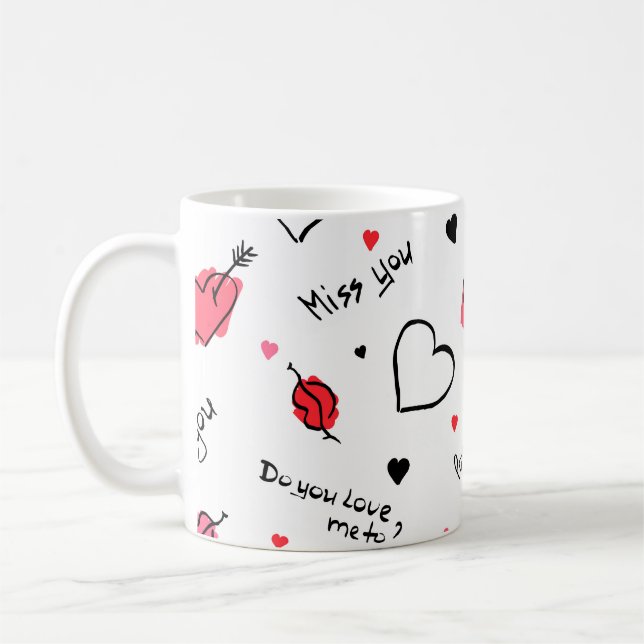 Arrow des Valentins Herz nahtlos Kaffeetasse (Links)