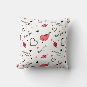 Arrow des Valentins Herz nahtlos Kissen