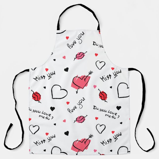 Arrow des Valentins Herz nahtlos Schürze (Vorderseite)