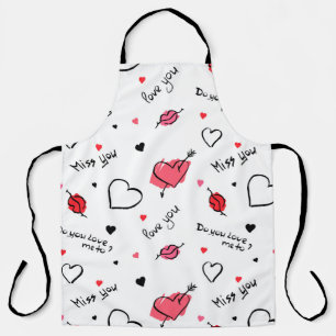 Arrow des Valentins Herz nahtlos Schürze