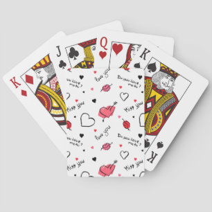 Arrow des Valentins Herz nahtlos Spielkarten
