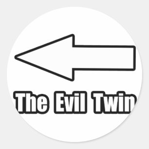 Arrow Evil Twin 2 Runder Aufkleber