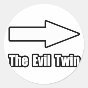 Arrow Evil Twin Runder Aufkleber