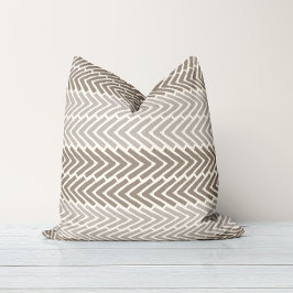 Arrow Flow Taupe Gray Throw Kissen