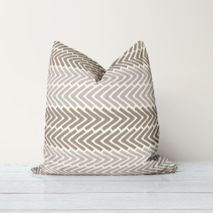Arrow Flow Taupe Gray Throw Kissen