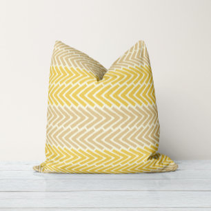 Arrow Flow Yellow Mustard Throw Kissen