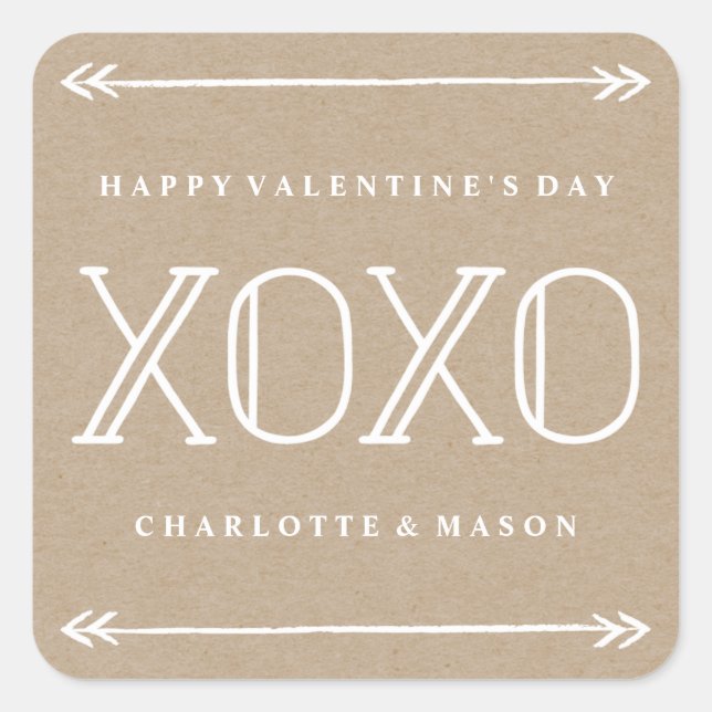 Arrow Frame Sticker Saint Valentin - Blanc (Devant)