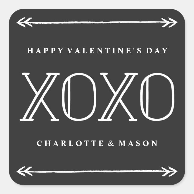 Arrow Frame Sticker Saint Valentin - Noir (Devant)