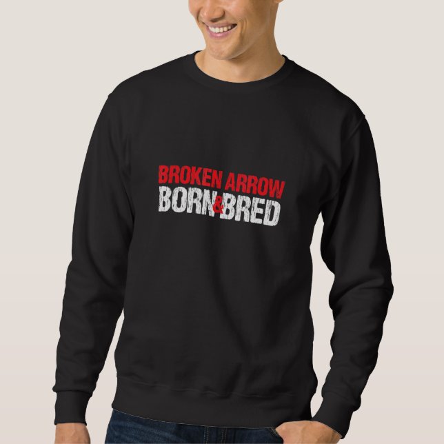 Arrow Geboren und gezüchtetes Oklahoma Heimat Ok H Sweatshirt (Vorderseite)