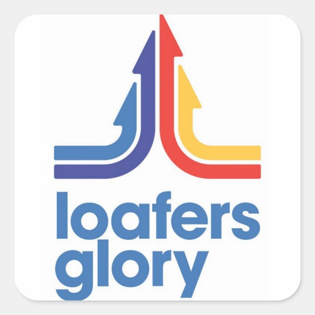 Arrow Loafers Glory Logo Quadratischer Aufkleber (Vorderseite)