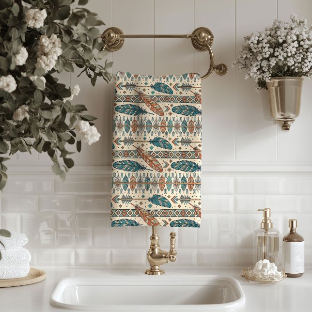 Arrow Pattern Towel Ethnic Touch for the Bath Badhandtuch Set (Arrow Pattern Towel Ethnic Touch for the Bath)