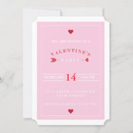 Arrow rouge rose Invitation de la Saint Valentin