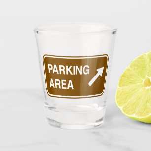 Arrow Shotglas Park Drive - Road Sign Style Schnapsglas