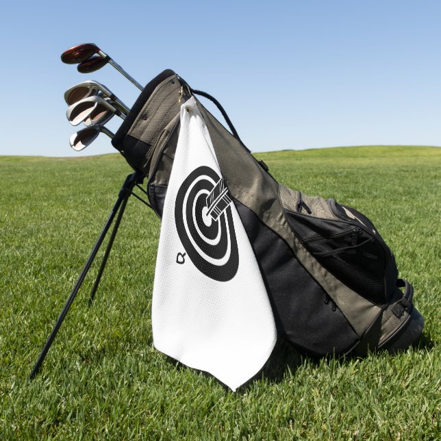 Arrow traf ein runder Ziel Golf Handtücher (Gras)