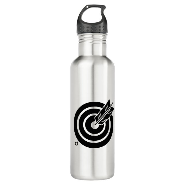 Arrow traf eine runde Wasserflasche Edelstahlflasche (Vorderseite)
