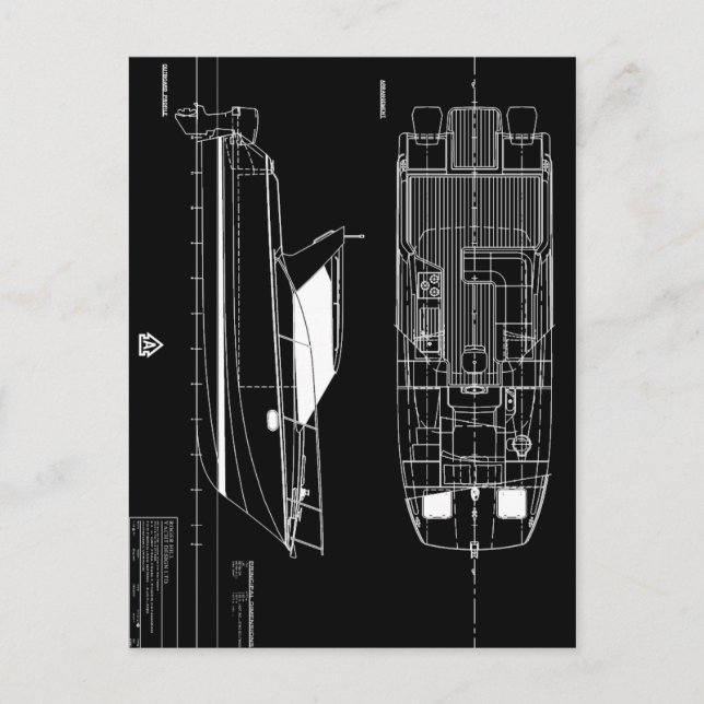 ArrowCat 30 Zeichnend allgemeine Anordnung Postkarte (Vorderseite)