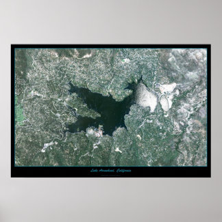 Arrowhad-See, Kalifornien-Satellitenposter Poster