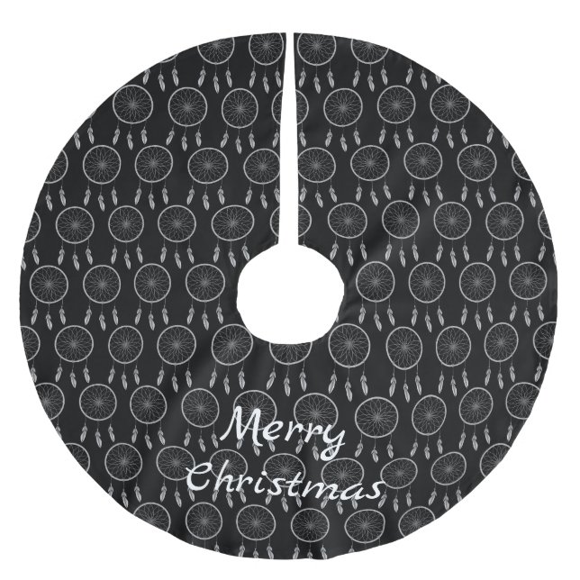 Arrowhead Feathers Pow-wow Thunder_Cove Polyester Weihnachtsbaumdecke (Vorderseite)