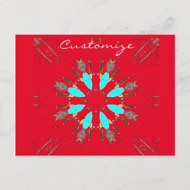 Arrowhead Feathers Pow-wow Thunder_Cove Postkarte (Vorderseite)