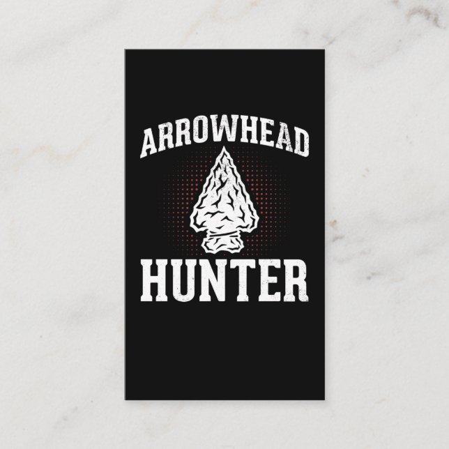 Arrowhead Hunting Funny Stone Collector Visitenkarte (Vorderseite)