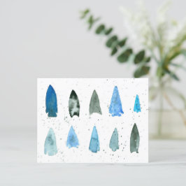 Arrowhead Projectile Points Indigene Postkarte