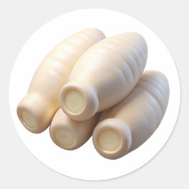 Arrowroot en plastique 3D - Étiquette rond brillan